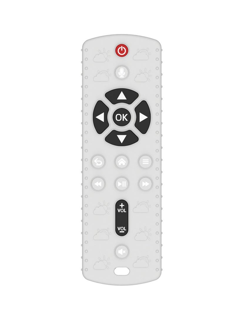 Second Generation White Remote Control Teether Teething Soothing Toy Baby Teething Toy Silicone Free Of Bpa Suitable For Infants Boys Girls - Image 1